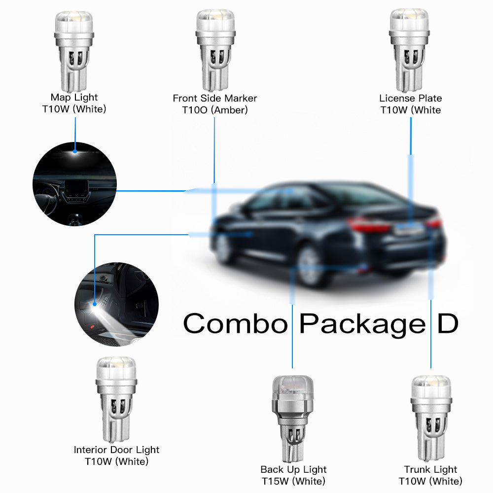 2007-2017 Toyota Camry Exterior Interior LED Lights Bulbs Headlights Signal Lights Bundle
