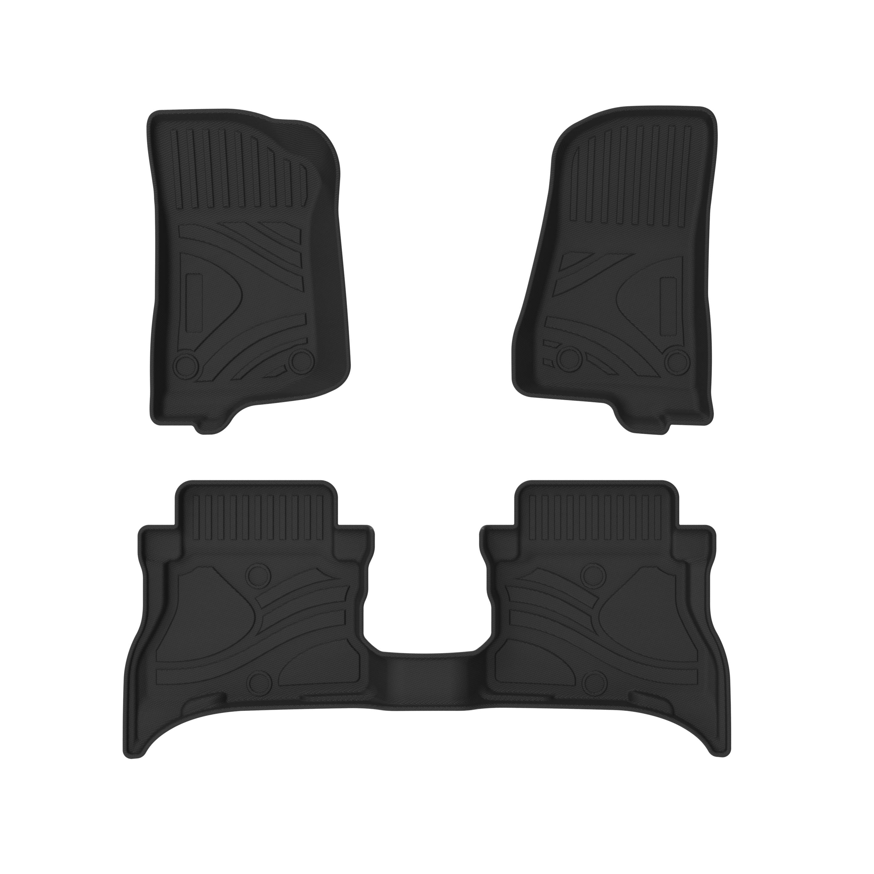 Floor Mats Jeep Wrangler 4xe 2021 2022 Custom Fit All Weather TPE Floor Liners for Included Front & Rear Row Liner