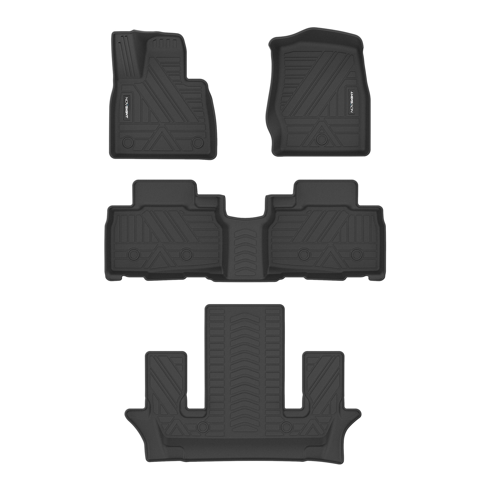 Ford Explorer 2020-2022 3 Row 6 Seats Floor Mats Custom Fit TPE Liners Full Set