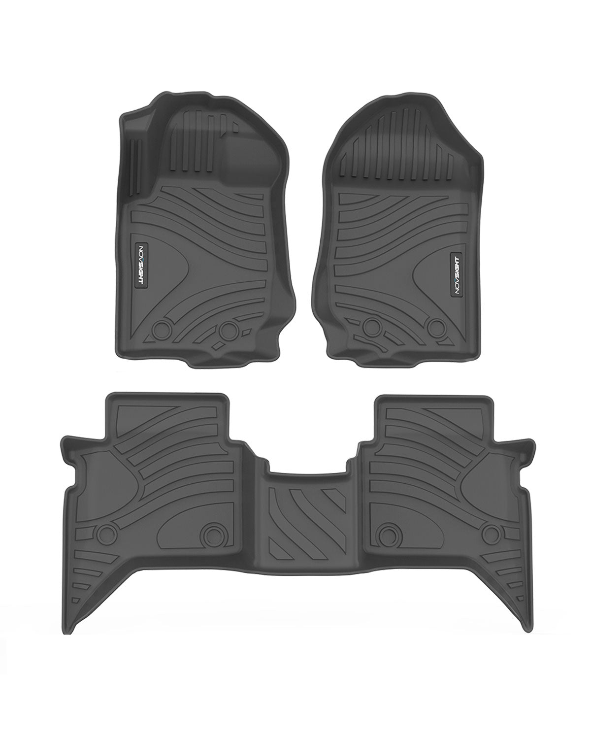 Ford Ranger 2019-2022 Floor Mats Raptor Truck Liners (NOT Fit Rear Seat with Under-Seat Fold Flat Storage)