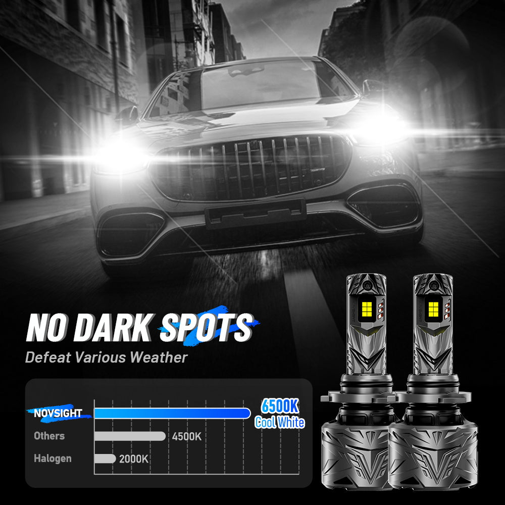 N70-Serie | 9005 HB3 LED-Lampen, superhelle Scheinwerfer, 240 W, 50000 lm, 6500 K, Weiß | 2 Lampen 