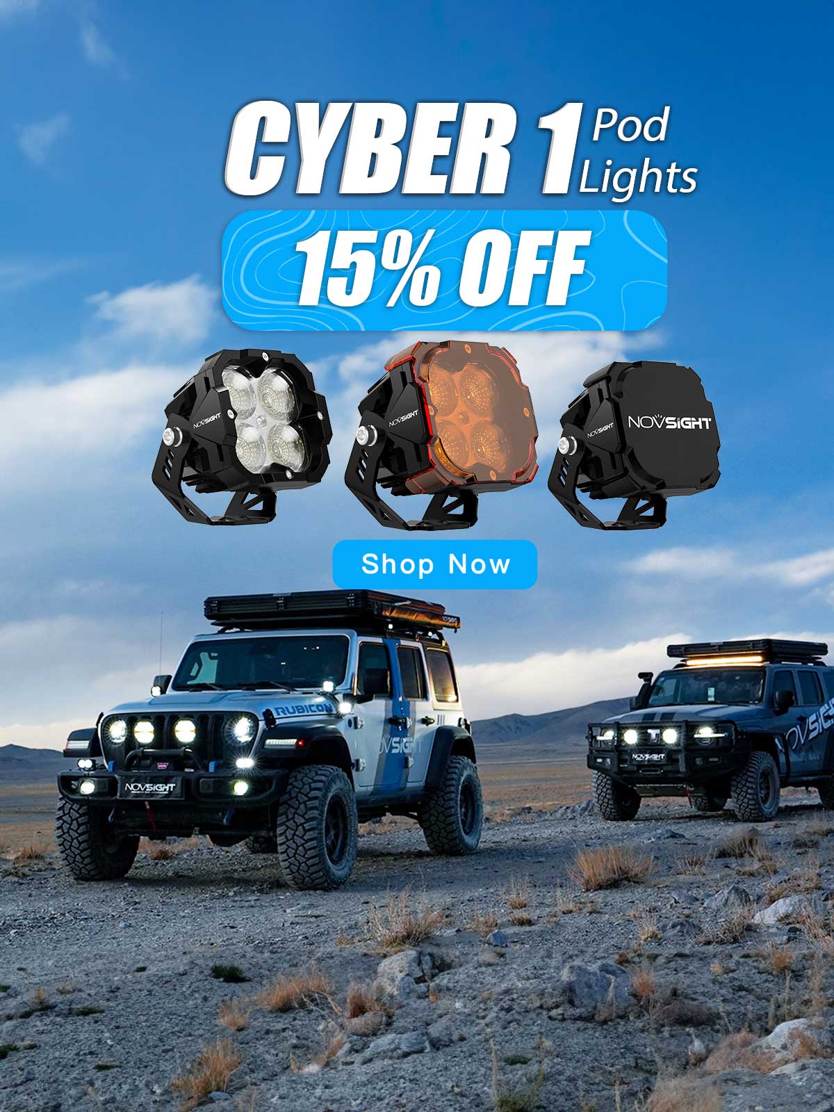 Kit d'ampoule LED H7 Night'eye pour voiture 9000LM JEEP