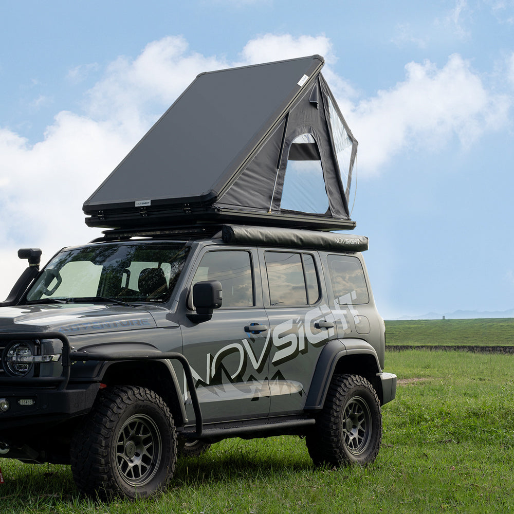 Novsight Rooftop Tent Lightweight Hard Shell Off-road Camping Tent 2–3 people for Cars JEEP Trucks and SUVs