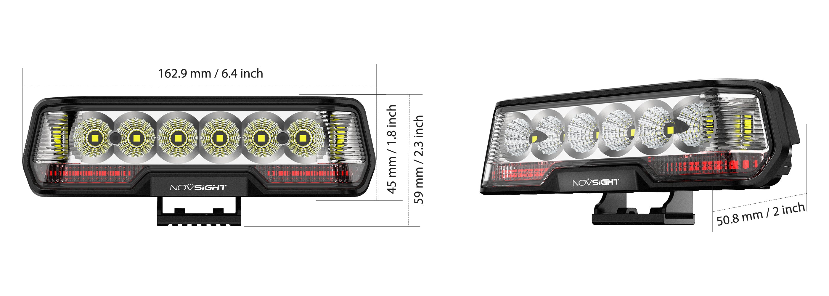 Rock Series | 6 Inch LED Integrated Reverse and Brake Light