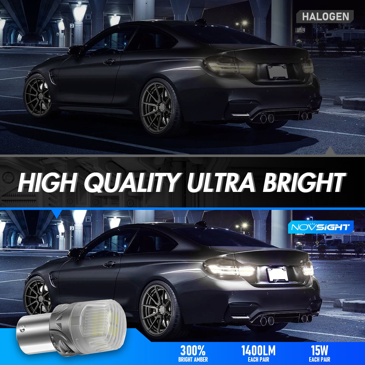 1156 180° P21W BA15S LED Bulbs for Rear Front Sinal Lights DRL - White