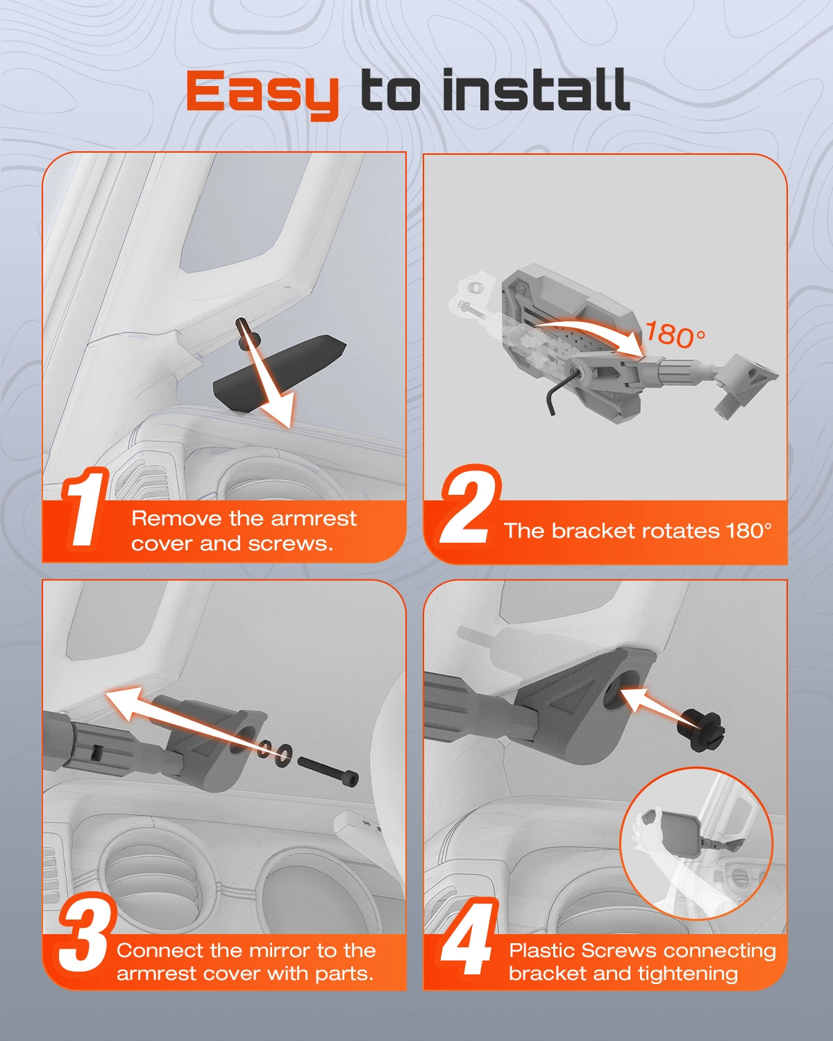 9-inch Side Mirrors for Doorless Jeep Wrangler JL JT on 2018-2023 - NOVSIGHT