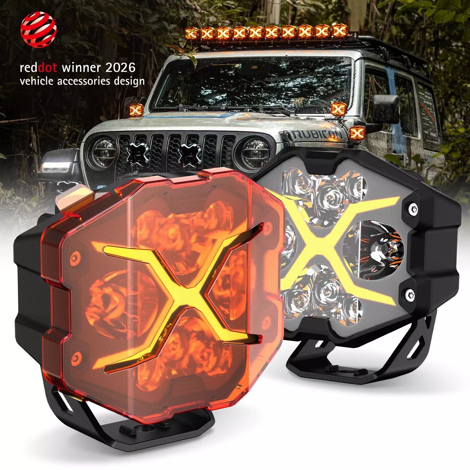 X-Series | 4-inch LED Pod Light X-Line DRL Driving Beam LED Pod Lights | Novsight
