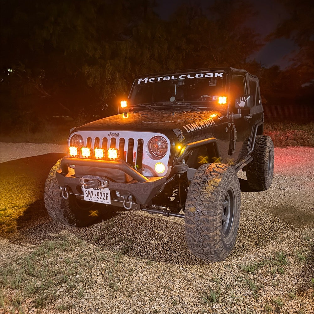 Jeep Wrangler JK Rubicon With X Series 4-Inch LED Pod Light X-Line DRL Driving Lights