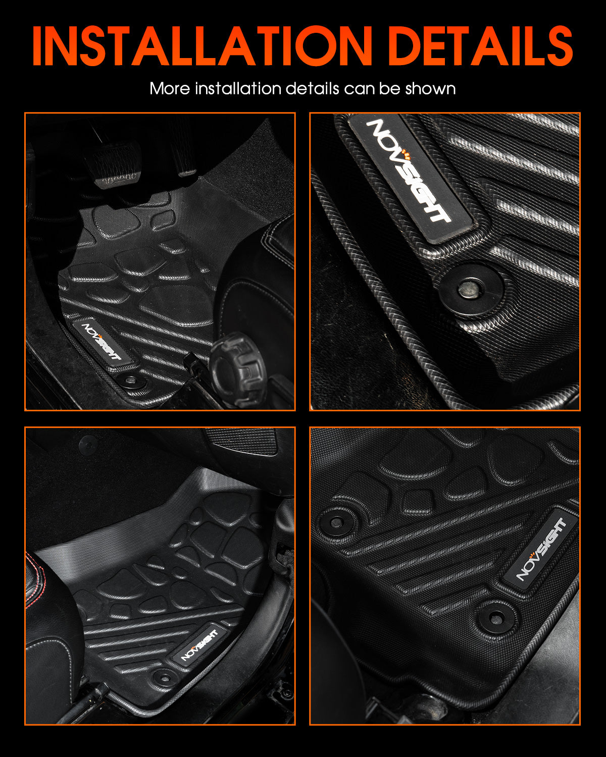 Custom TPE Floor Mats Fit For Jeep Wrangler 2018-2024 JEEP JL - NOVSIGHT