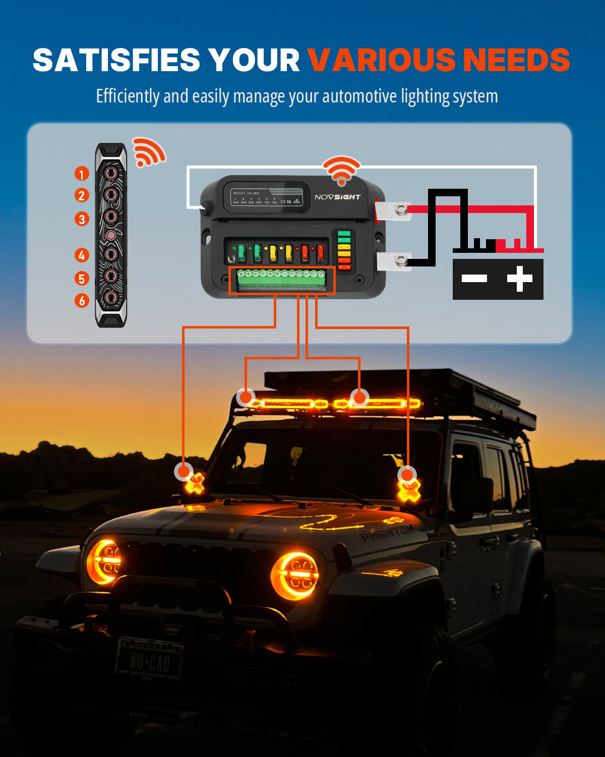 CYBER Series 6-Gang Toggle Switch Wireless-Control