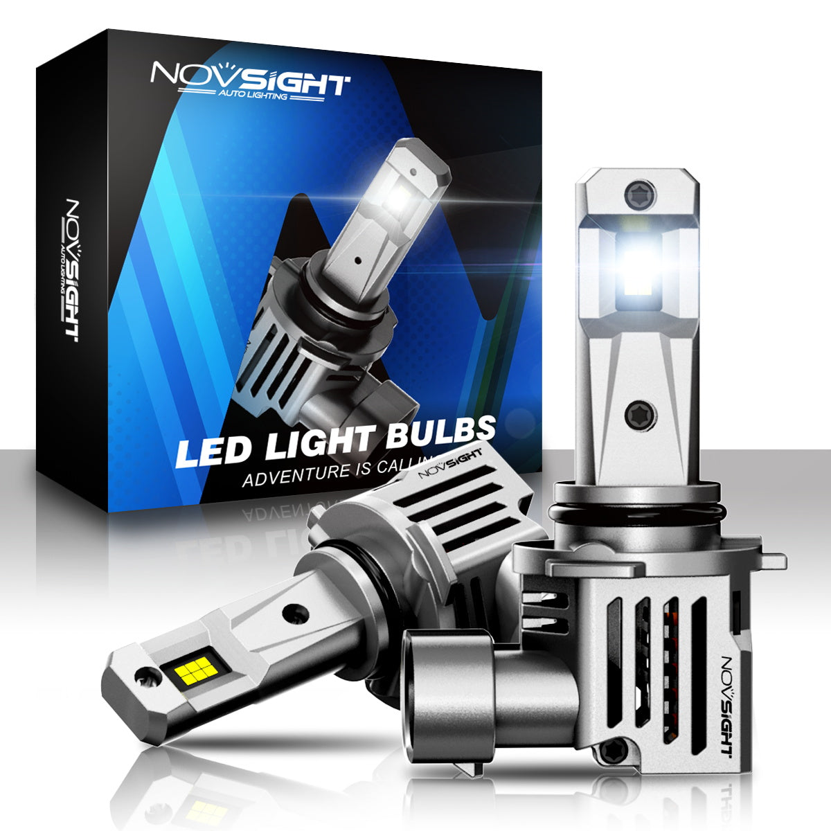 N66 Pro Series Wireless | 9005 9006 Combo LED Bulbs Perfect Beam 80W 18000LM 6500K White | 4 Bullbs - NOVSIGHT