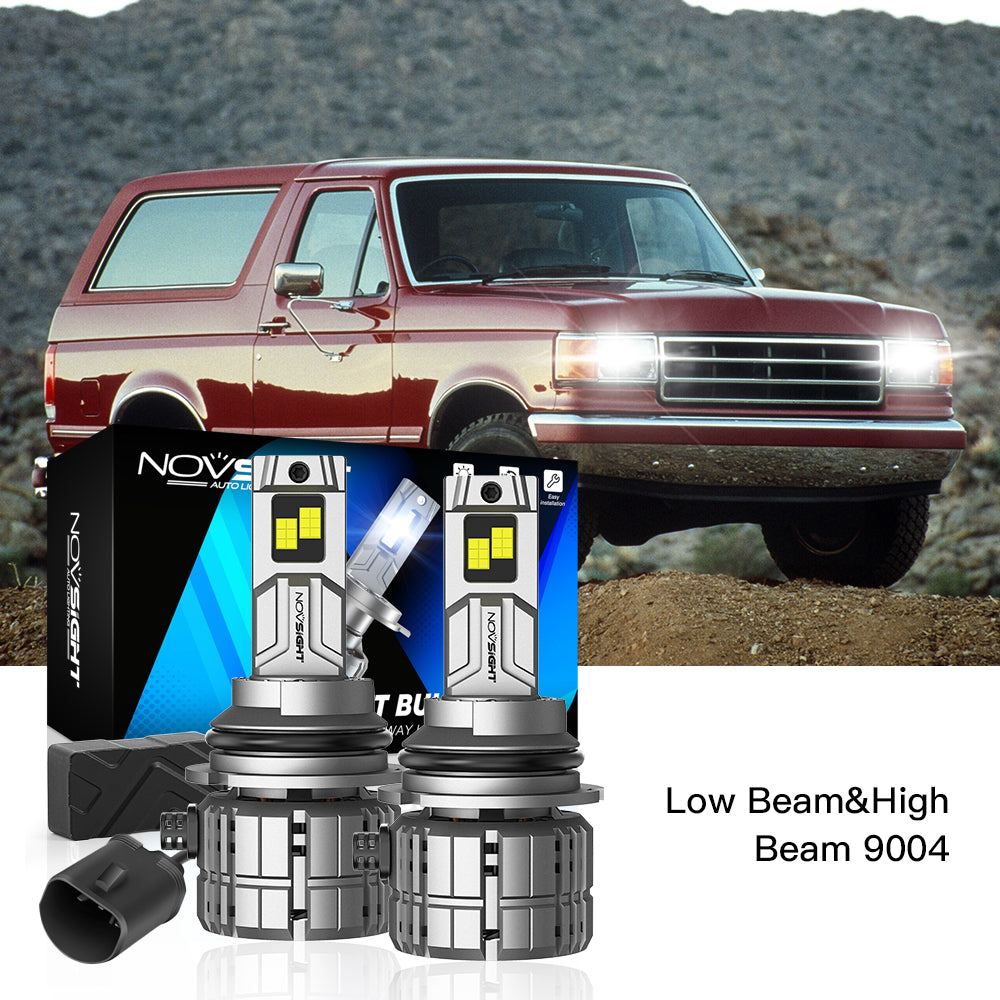 Fit for 1987-1991 Ford Bronco 9004 HB1 LED Headlights Bulbs - NOVSIGHT