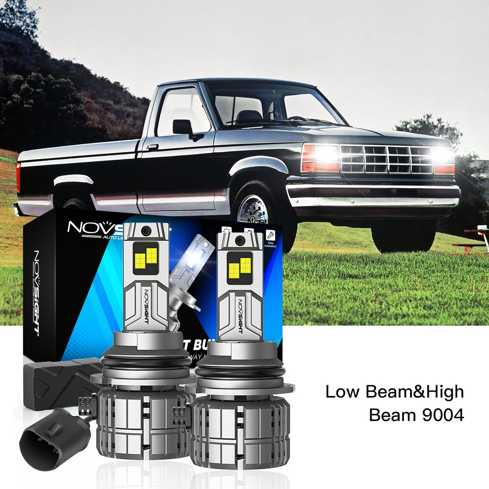 Fit for 1987-1991 Ford F-150 F-250 F350 9004 HB1 LED Headlights Bulbs - NOVSIGHT