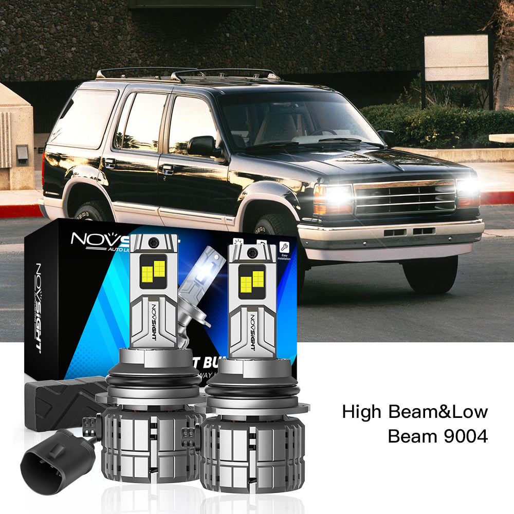 Fit for 1991-1994 Ford Explorer 9004 HB1 LED Headlights Bulbs - NOVSIGHT