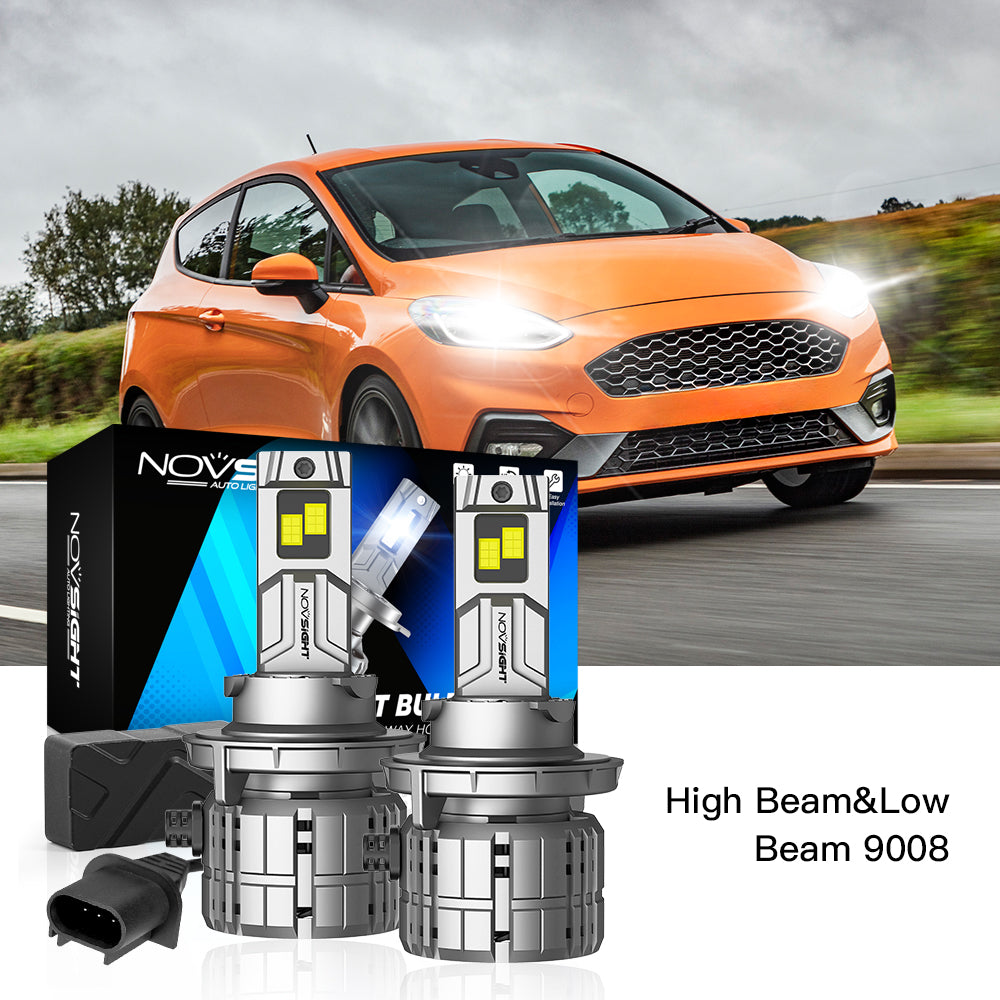 Fit for 2019 Ford Fiesta H13 9008 LED Headlights Bulbs - NOVSIGHT