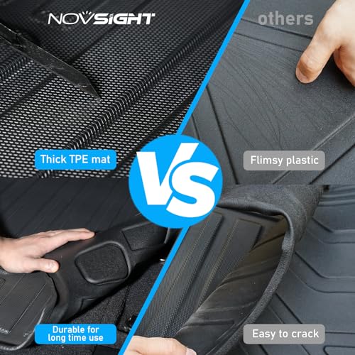 Ford Bronco (Not for Bronco Sport)  2021 2022 2023 Floor Mats TPE Anti-Slip Custom Fit Car Mats 1st and 2nd Row Full Set - NOVSIGHT