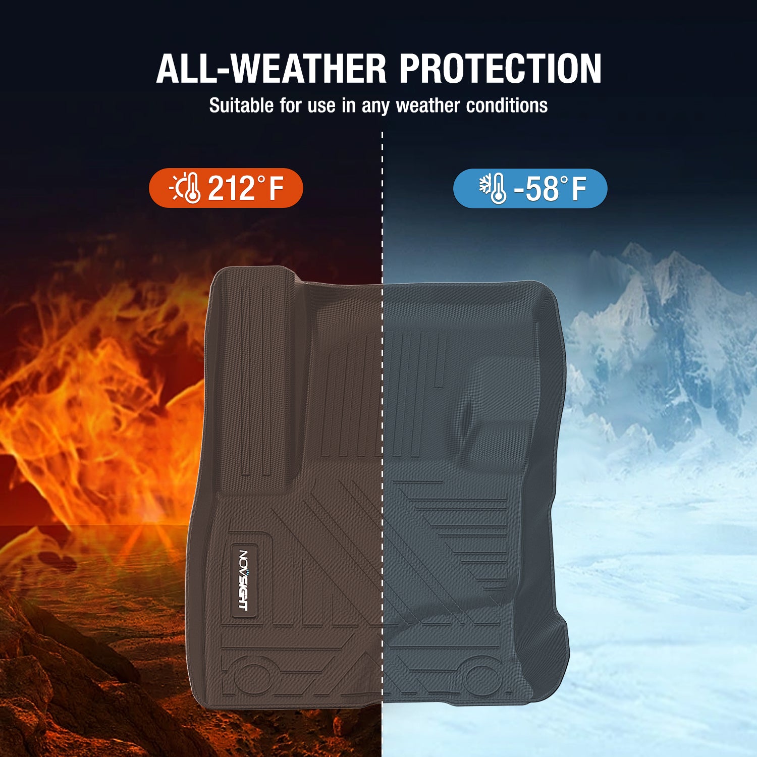 Ford Escape 2020-2024 (NotFit Hybrid) Custom Fit Car Mats TPE Liners 1st 2nd Row Full Set - NOVSIGHT