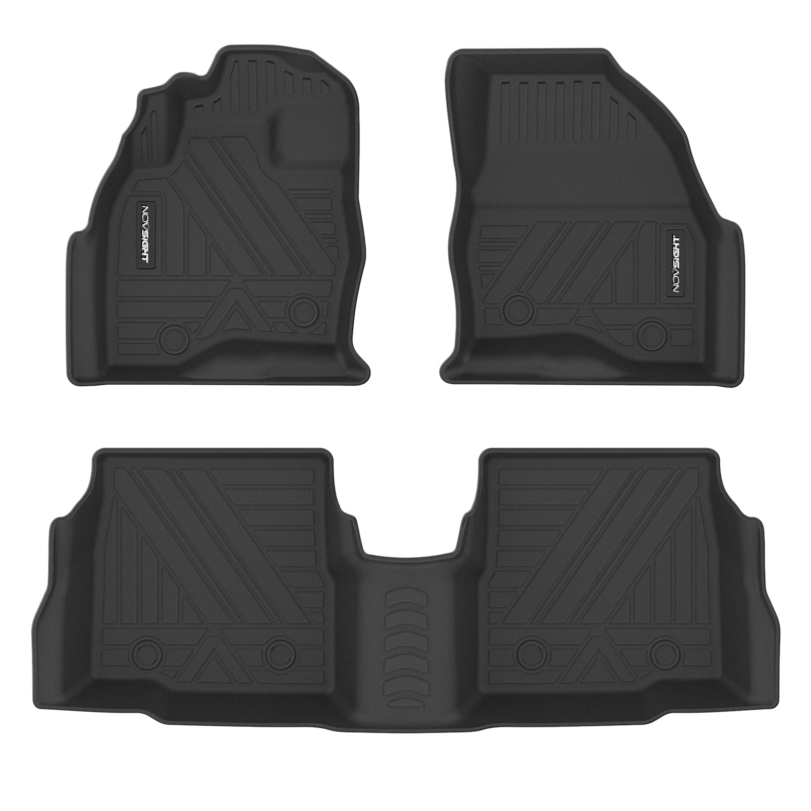 Ford Explorer 2016-2019 2 Row 7 Seats Floor Mats All Weather Custom Fit TPE Liners