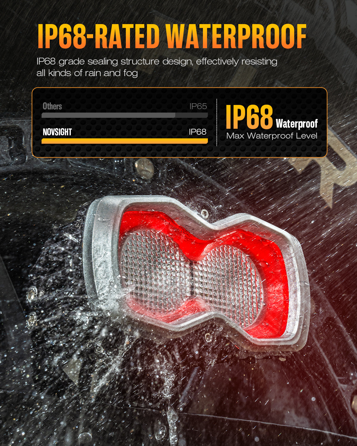 HALO Series 4.5" LED Third Brake Light Reverse Light 1Pc/Set - NOVSIGHT