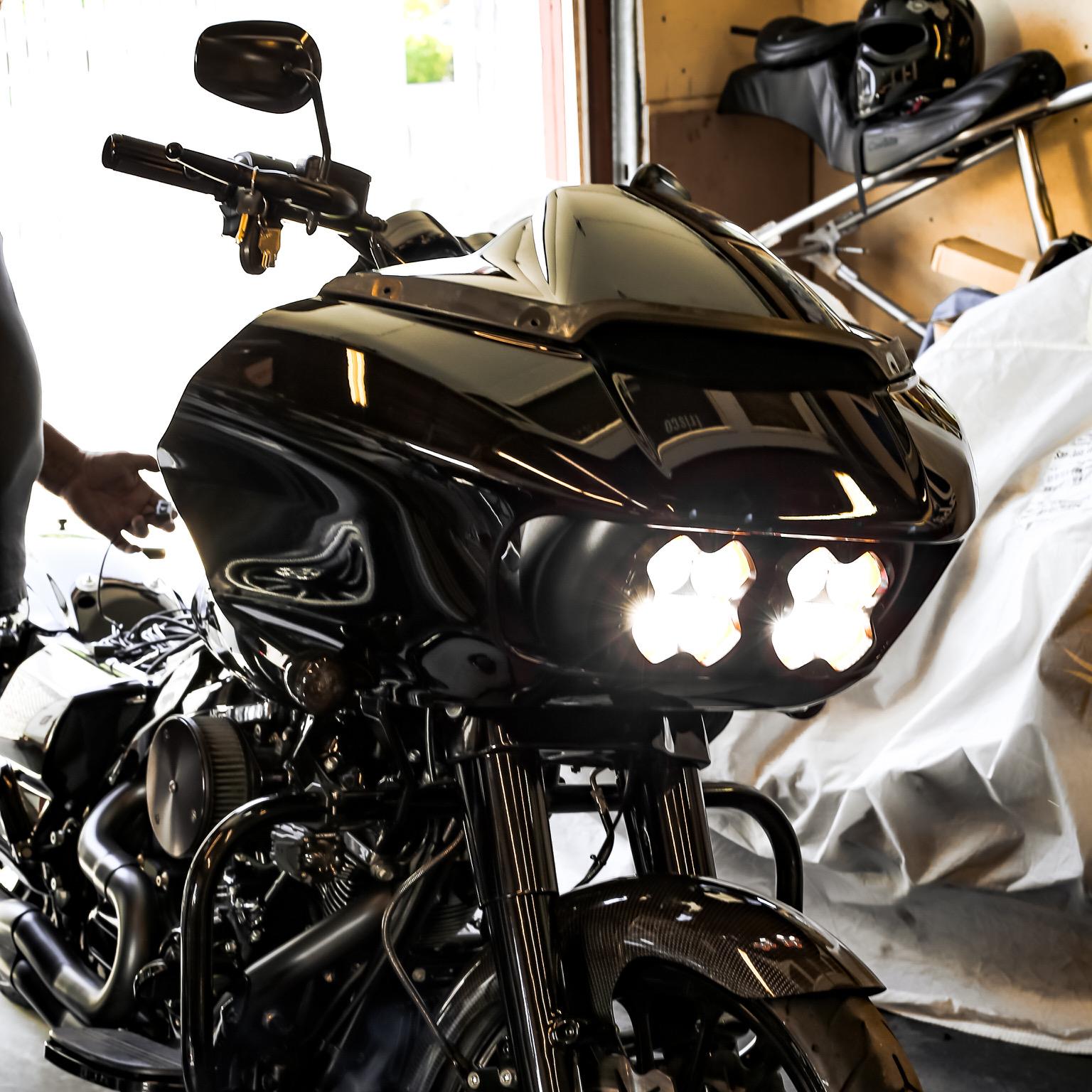 Halo Series LED Pod Lights Kit for Harley Motorcycles - NOVSIGHT