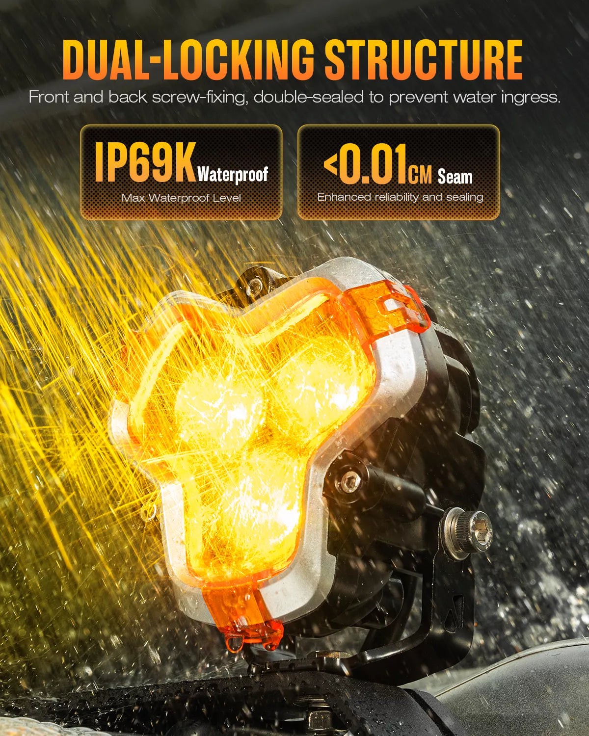 HALO Series 3" LED Pod Lights with DRL 48W Twin Light Pair Kit