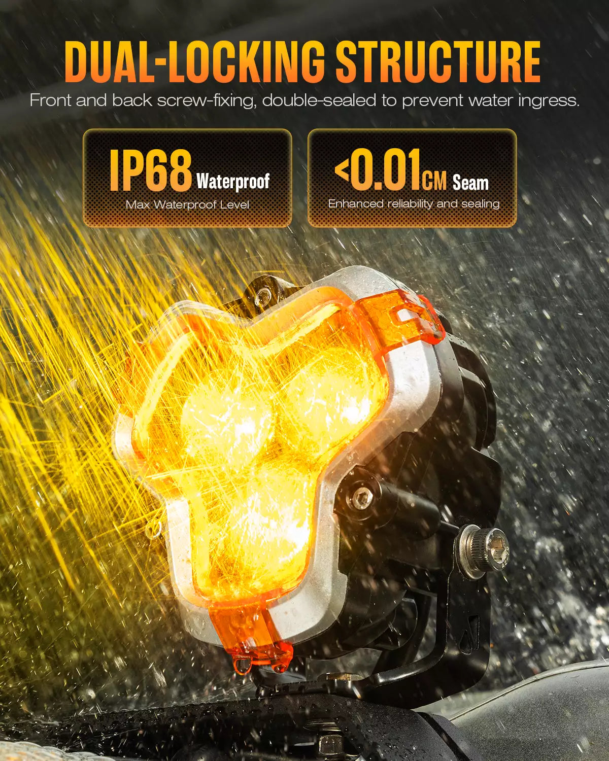 HALO Series 3" LED Pod Lights with DRL 48W Twin Light Kit System Pair LED Pod Lights | Novsight