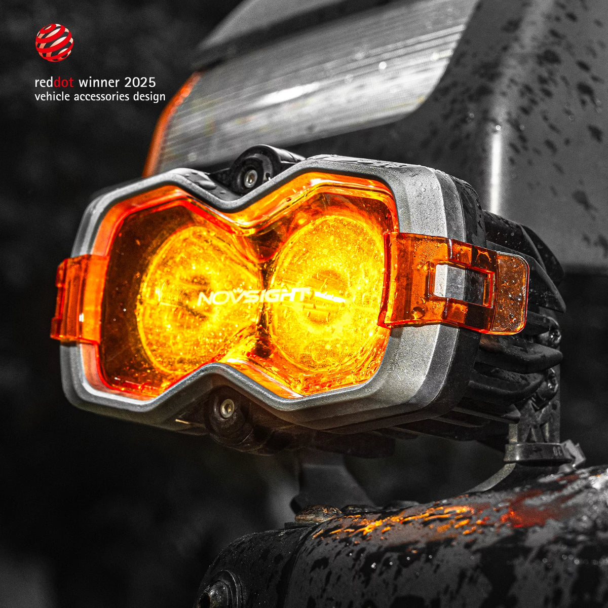 NOVSIGHT HALO 4.5インチポッドライト NOVSIGHT HALO Series 4.5'' LED Light Pods with DRL 35W Twin Light
