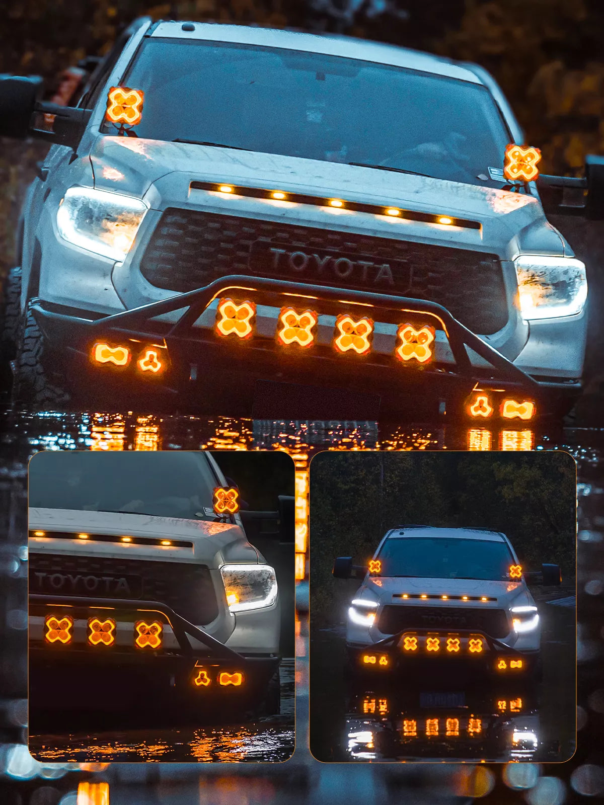 NOVSIGHT HALO Series 6'' LED Pods with DRL 60W Spot beam and Mix