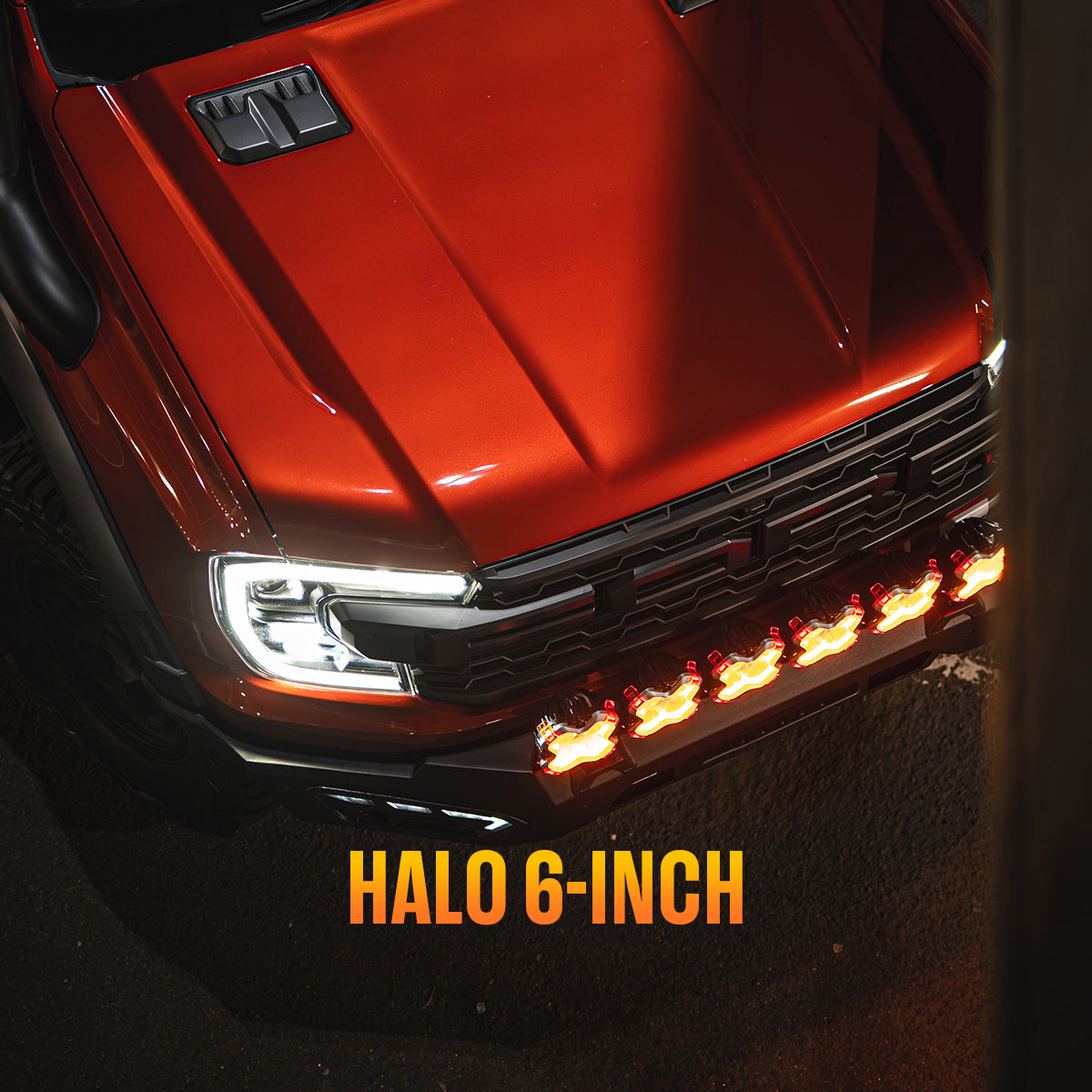Halo Series 6-inch LED Pod Lights Kit for Ford Raptor Ford F150 F250 F