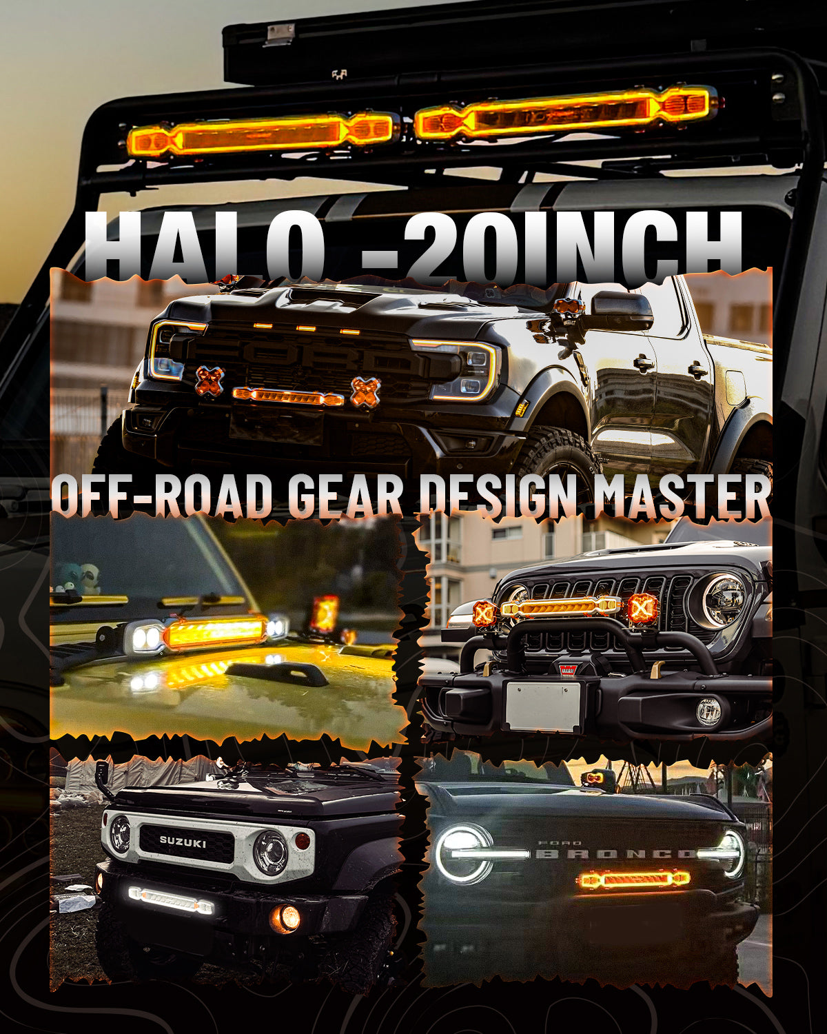 HALO-Serie 6" LED-Pods mit DRL 66 W Twin Light Kit System, Paar