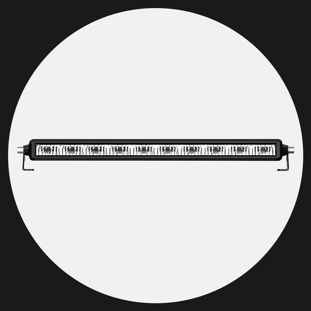 The NOVSIGHT aluminum alloy LED  light bar on the white background panel