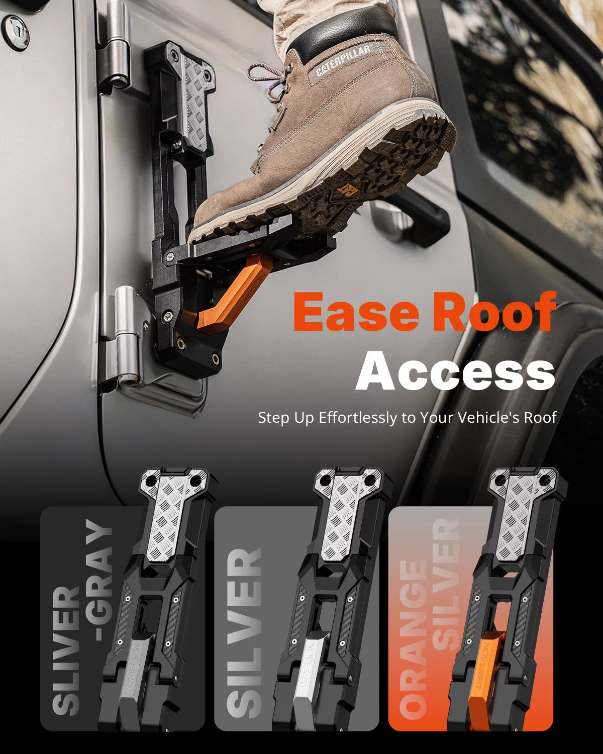 Side Door Step Folding Foot Pedal For Jeep Wrangler JL JK JT 4XE 2007-2024 1Pc/Set