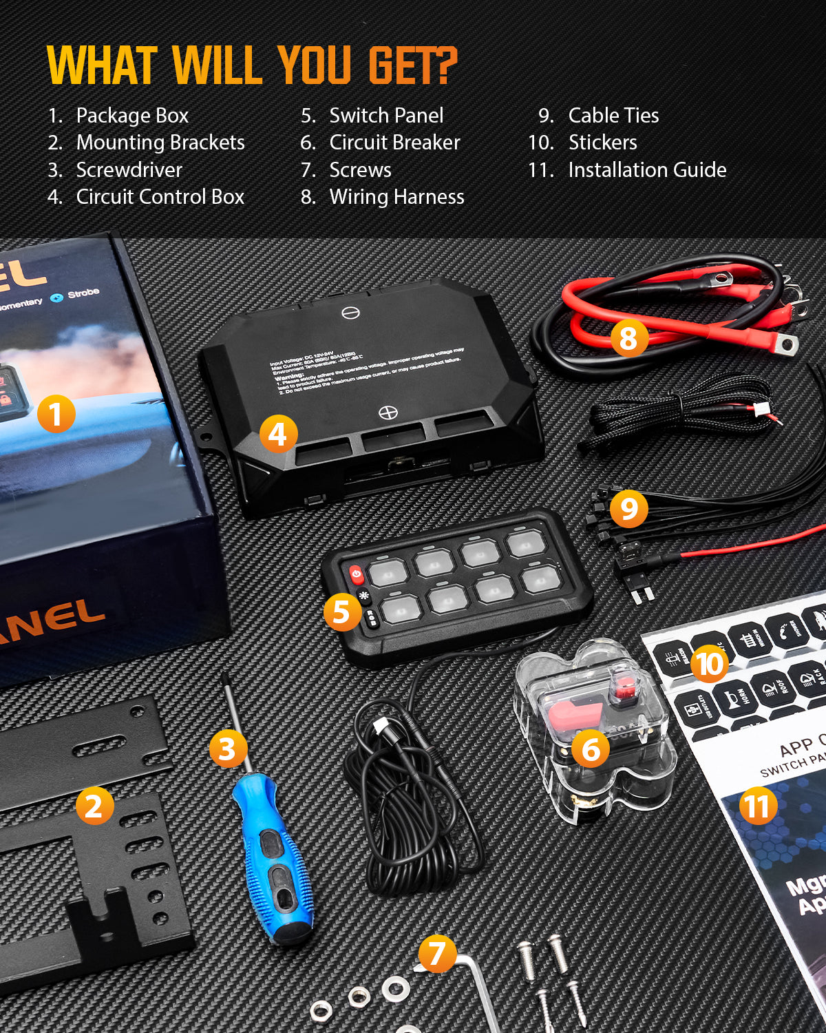 Novsight Bluetooth RGB Switch Panel Kit 8 Gang/12 Gang with App - NOVSIGHT