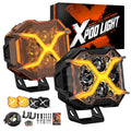 Novsight X7 off-road LED pod light with signature X-shaped DRL
