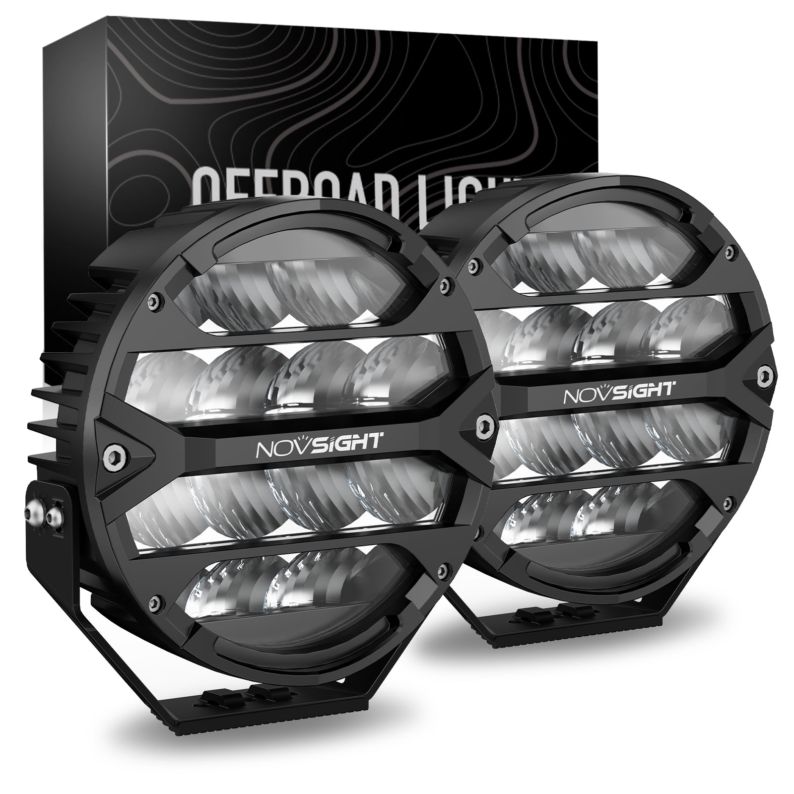 Rock Series | 9-inch LED Pod Round Lights Diving Lights - NOVSIGHT