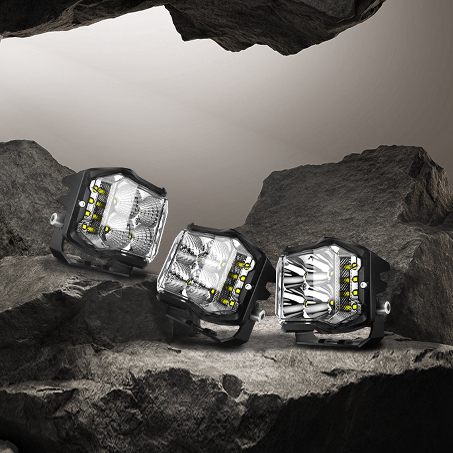Rock Series | 4-inch LED Pod Spotlights with Side Lights