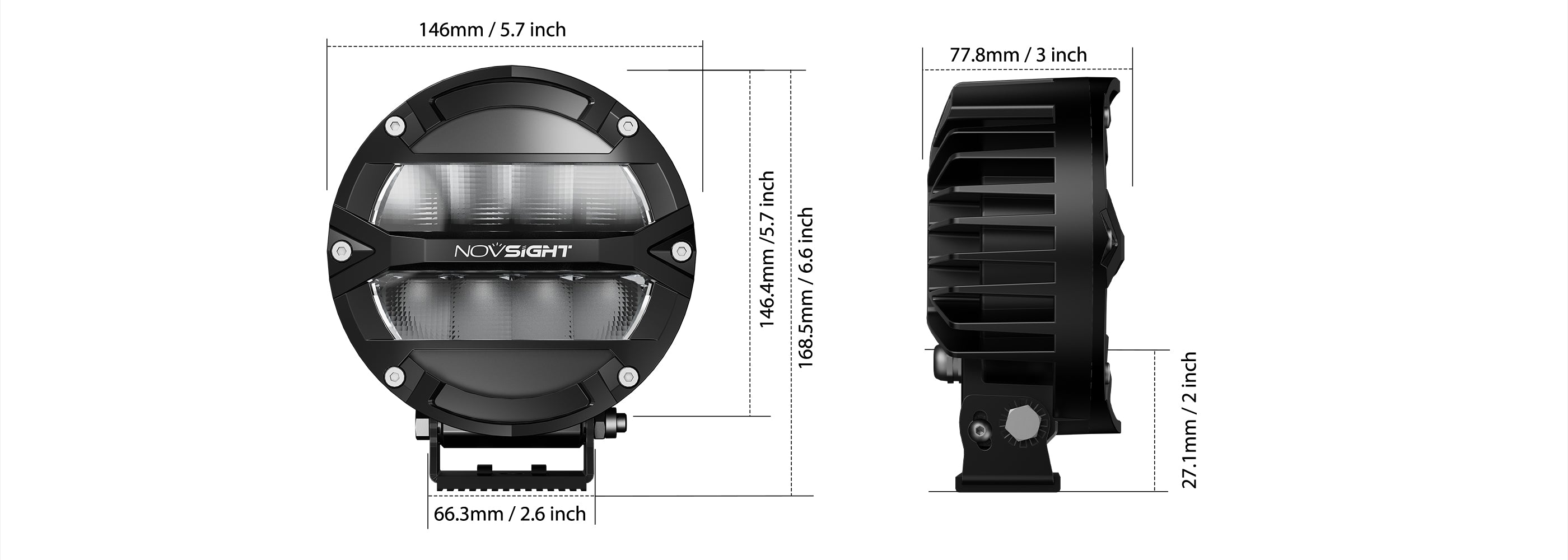 Rock Series | 5-inch LED Pod Round Lights Spotlights