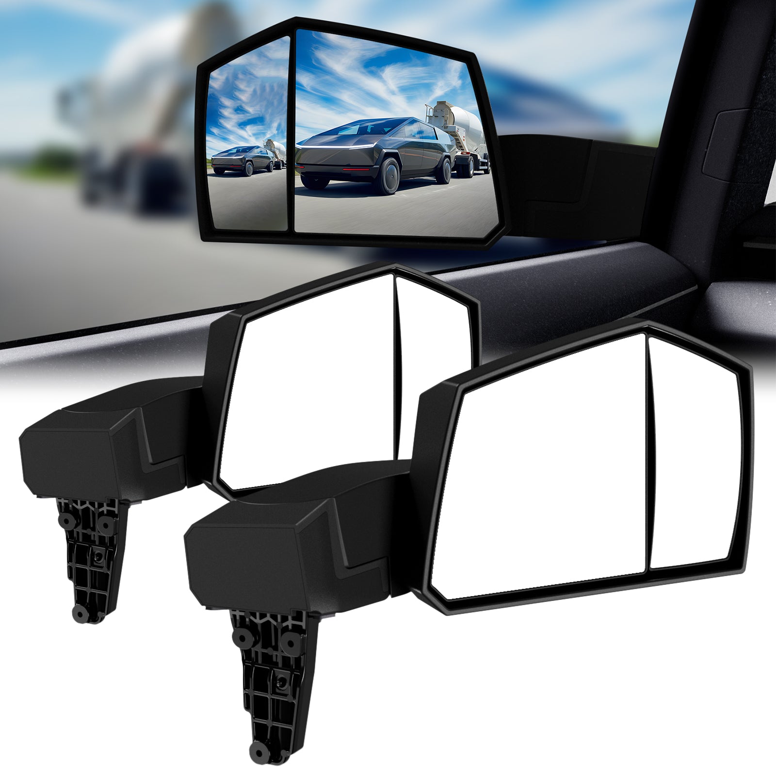 Tesla Cybertruck 90-Degree Adjustable Side Door Mirrors - NOVSIGHT