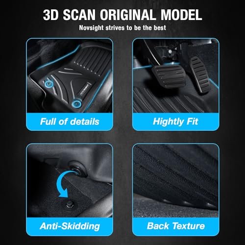 Toyota Highlander 2022-2023 7 Seats (Include Hybrid) with Backrest Mat Custom Fit TPE Cargo Mat Trunk Liner (Only Fit Models with Rear Subwoofer) - NOVSIGHT