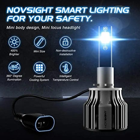 N39 Standard Series | 880 LED Fog Light Bulbs 72W 10000LM 6000K Bright White Extremely Bright | 2 Bulbs - NOVSIGHT