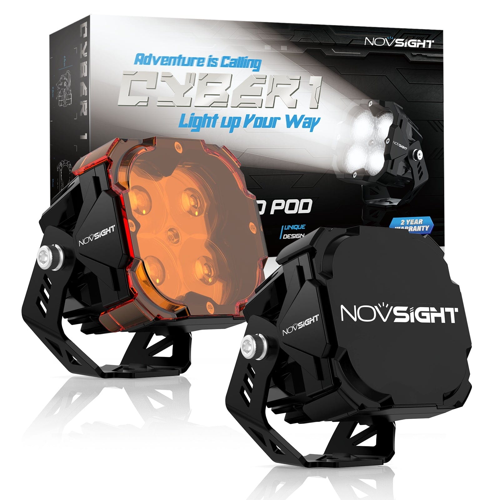 CYBER 1 Series | 3 Inch Cube Pods Off-road Auxiliary Spot Light Ditch LED Light - NOVSIGHT