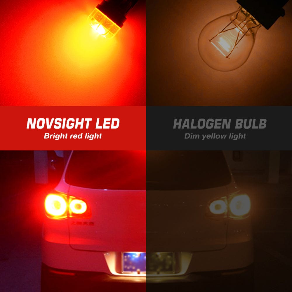 T10R 158 161 168 194 Red LED Bulbs Signal Light Front Backup Light Tail Light - NOVSIGHT