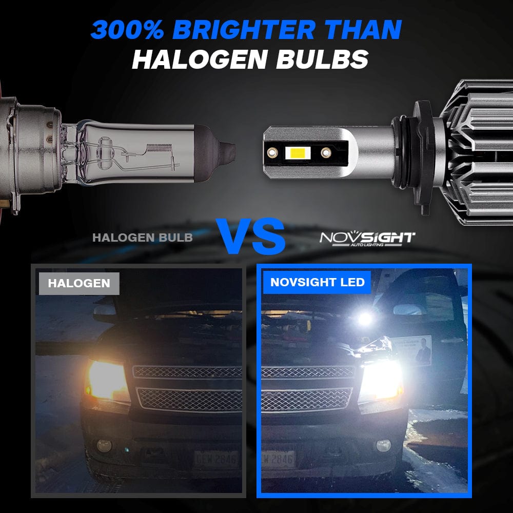 N11 Standard Series | 9005 9006 Combo LED Bulbs Cost-Effective  60W 13000LM 6500K White | 4 Bulbs - NOVSIGHT