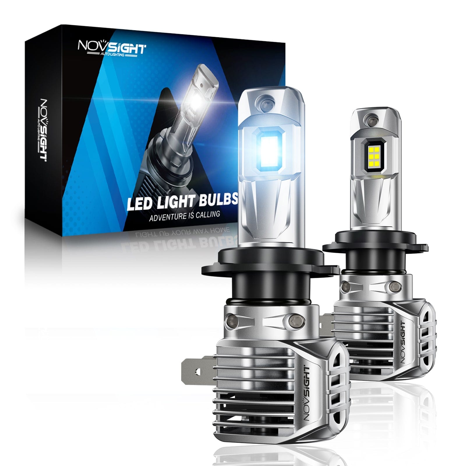 N62 Ultra Series Wireless | H7 LED Bulbs Automotive Specific Chipsets 100W 22000LM 6500K White | 2 Bulbs - NOVSIGHT