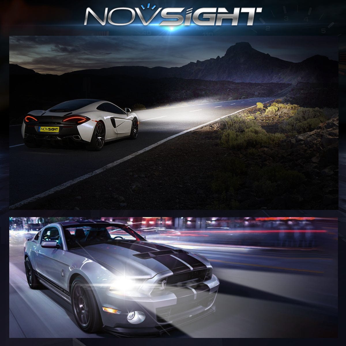 N67 Pro Series | H7 LED Bulbs Intelligent Cooling System 140W 30000LM 6500K | 2 Bulbs - NOVSIGHT