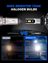 compare the light of led and halogen cars