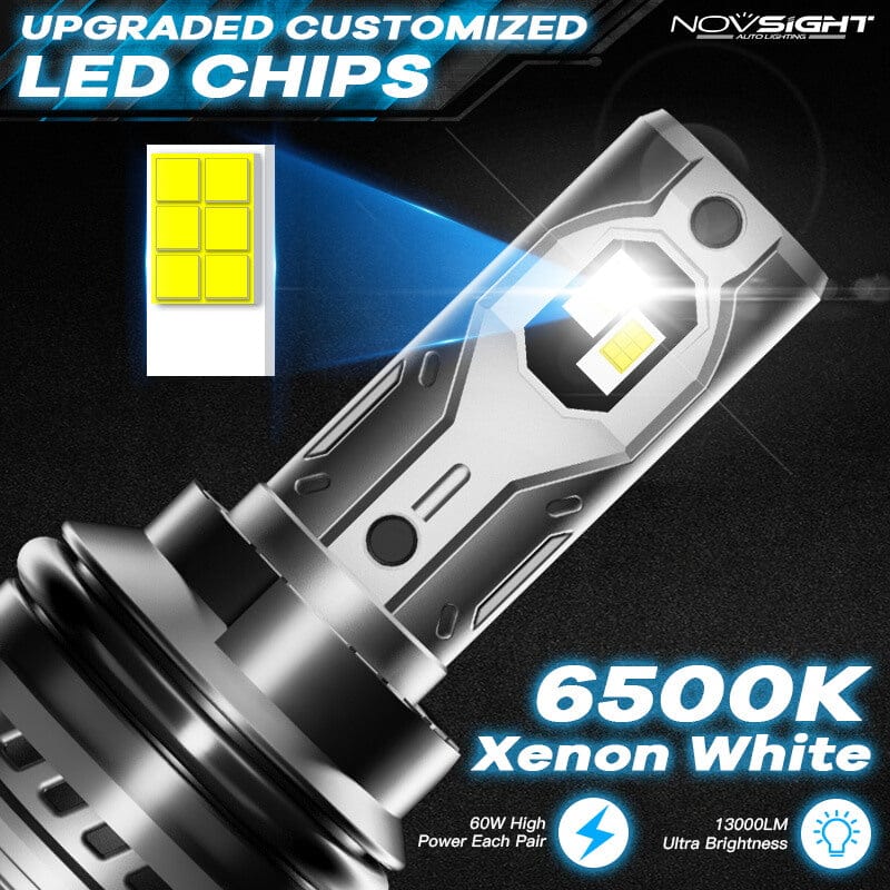 9007 LED headlight bulbs adapt advanced LED chips 6500 xenon white