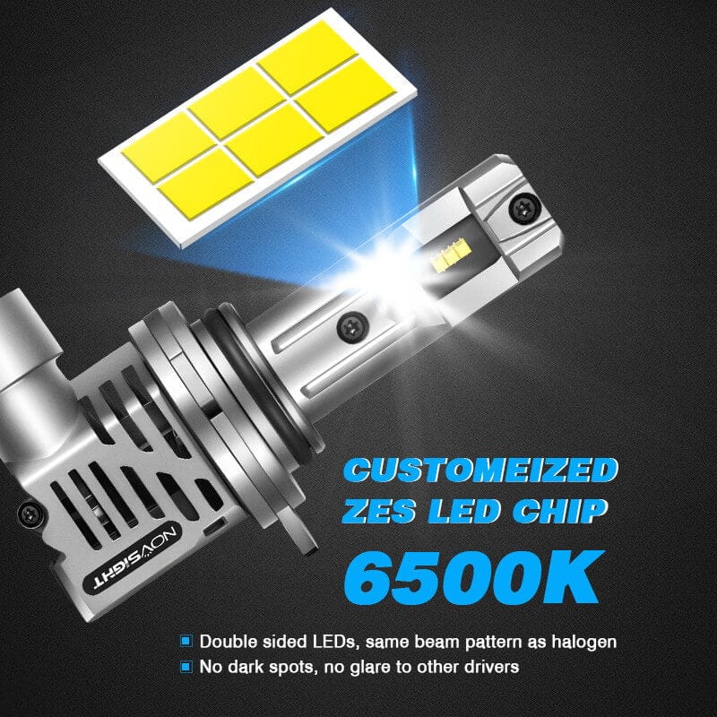 9012 LED headlight bulbs with customized ZES LED chips