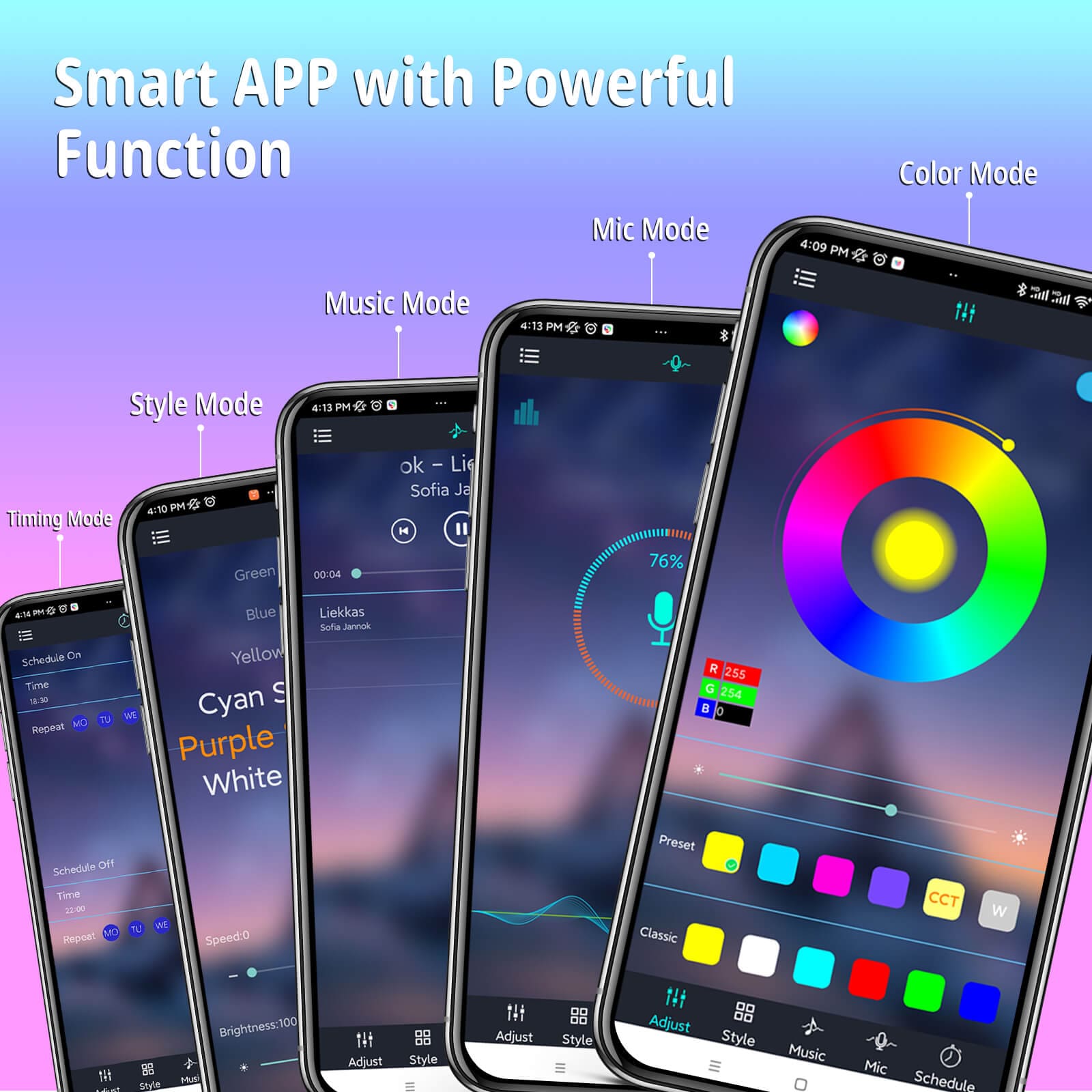 Novsight LED Strip Lights with Powerful Function APP