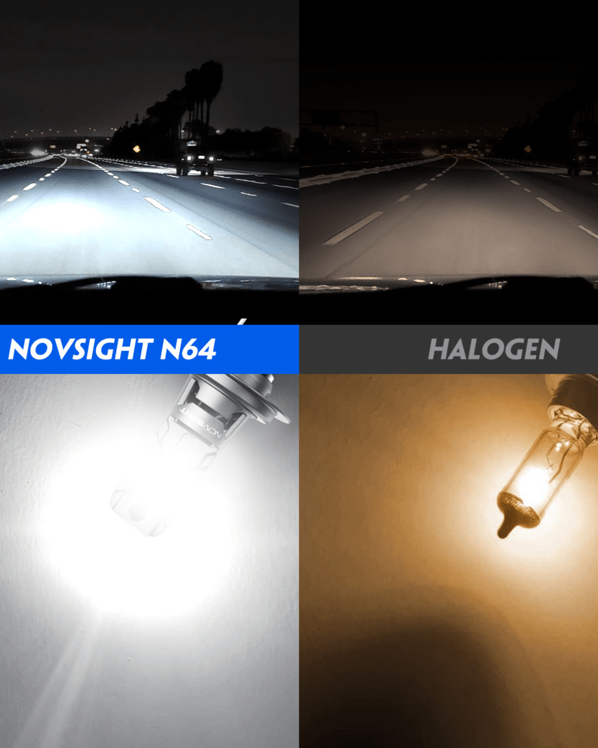 H3 LED Daytime Running Light Bulb with Focusing Lens - 400 Lumens - Cool  White